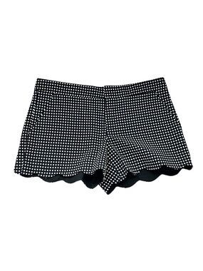 Club Monaco Black with White Scalloped Hem Shorts Size 6